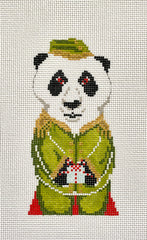 The Plum Stitchery Animal Collection - Arthur The Panda Needlepoint Canvas