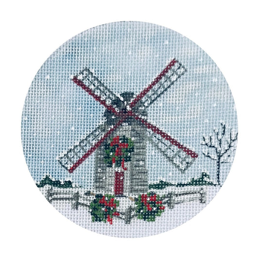 The Plum Stitchery Old Mill Needlepoint Canvas