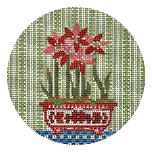 The Plum Stitchery Amaryllis Needlepoint Canvas