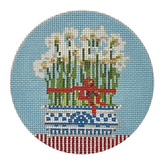 The Plum Stitchery Paper Whites Needlepoint Canvas