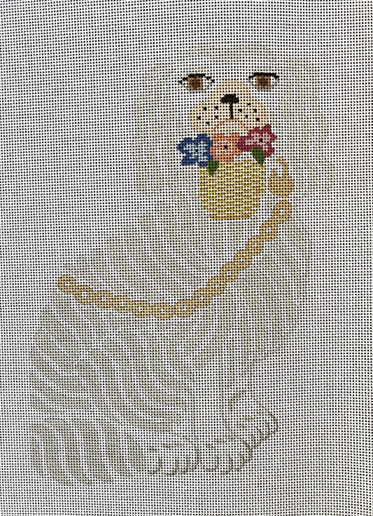 The Plum Stitchery The Silver Fox  Needlepoint Canvas