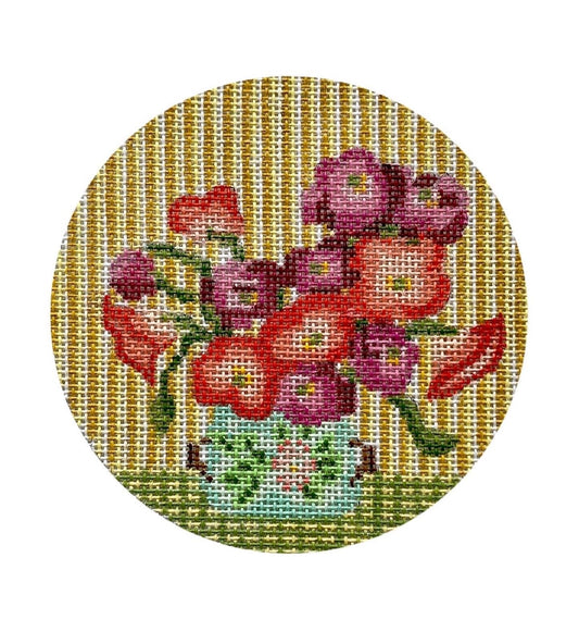 The Plum Stitchery Poppies Needlepoint Canvas