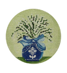 The Plum Stitchery The Spring Floral Series Lily Of The Valley Needlepoint Canvas