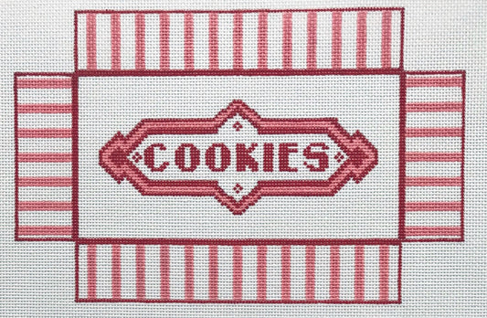 The Plum Stitchery Cookies Box Needlepoint Canvas