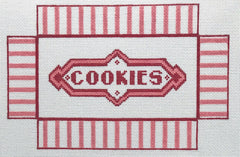 The Plum Stitchery Cookies Box Needlepoint Canvas