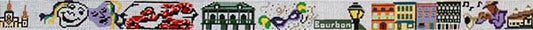 The Meredith Collection New Orleans Scene Belt Needlepoint Canvas