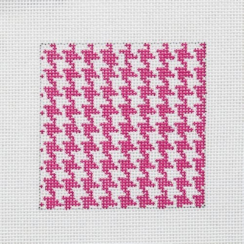 Tilli Tomas, Inc. Pink Houndstooth Needlepoint Canvas