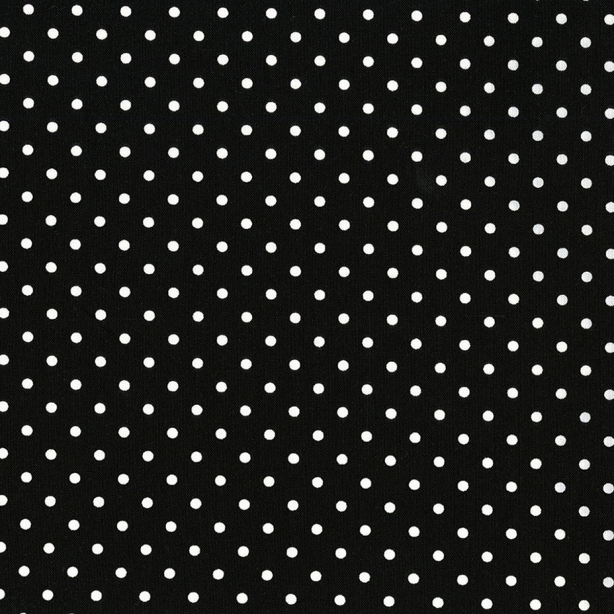 Finishing: Timeless Treasures Black and White Polka Dot Cotton Fabric