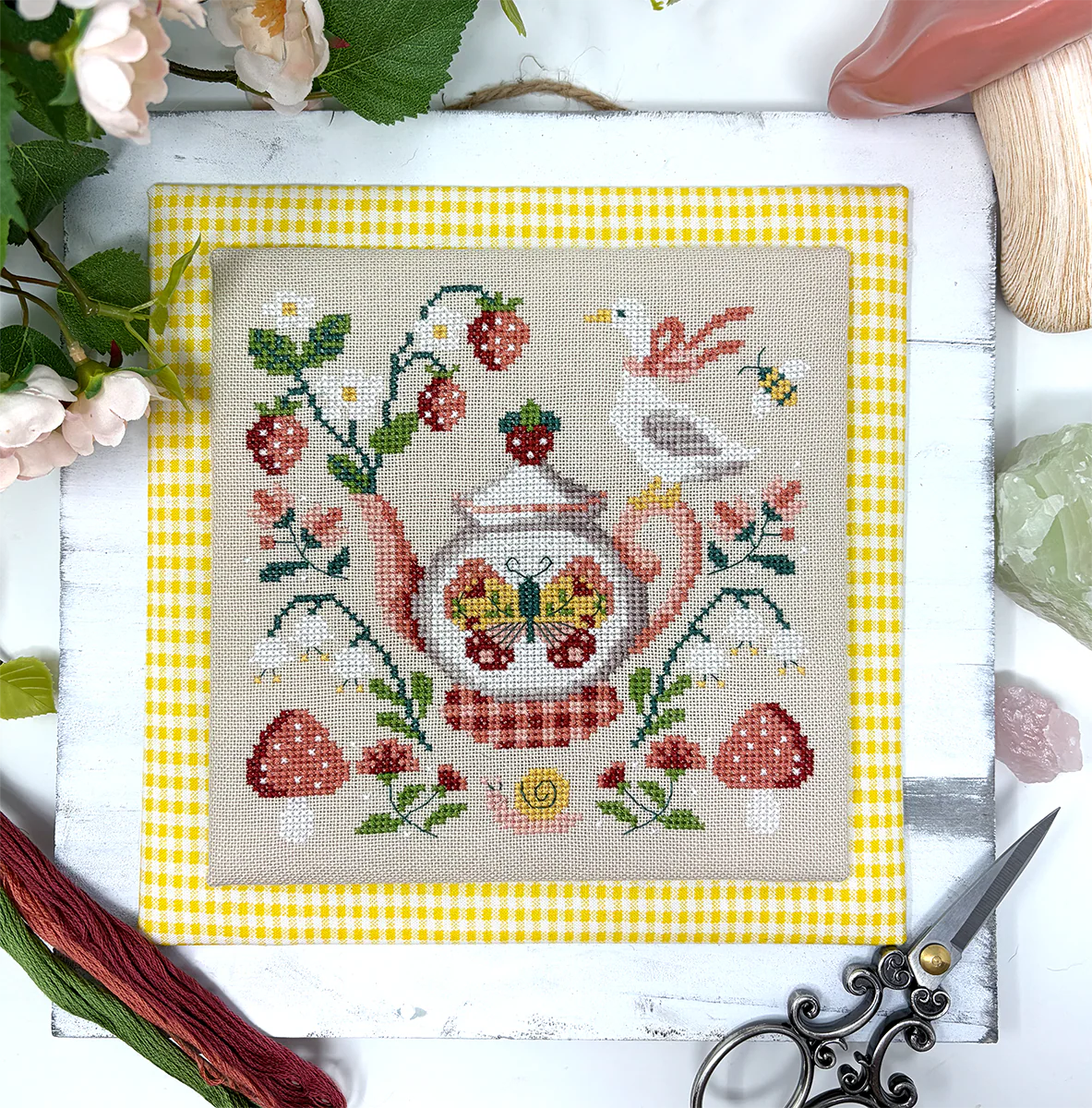 Tiny Modernist The Goose Teapot Cross Stitch Pattern