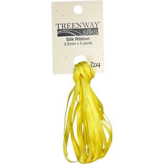 Treenway Silks Ribbon 3.5mm - 324 Limoncello