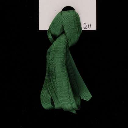 Treenway Silks Ribbon 7mm - 211 Triumph Green