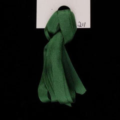 Treenway Silks Ribbon 7mm - 211 Triumph Green