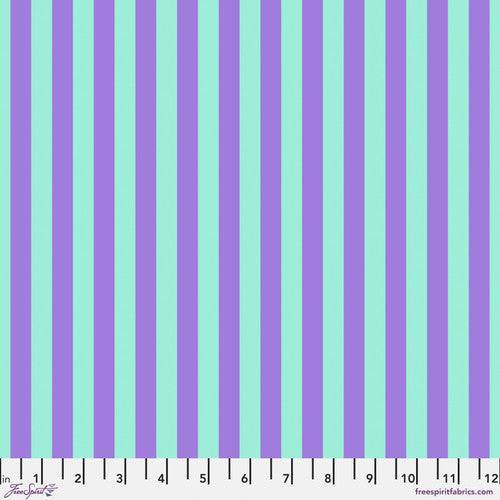 Finishing: Tula Pink Tent Stripe Cotton Fabric - Petunia