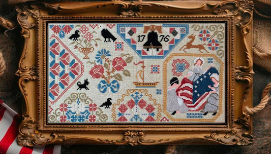 Twin Peaks Primitives Betsy Ross Quaker Cross Stitch Pattern