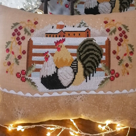 Twin Peaks Primitives Winter Hen Cross Stitch Pattern