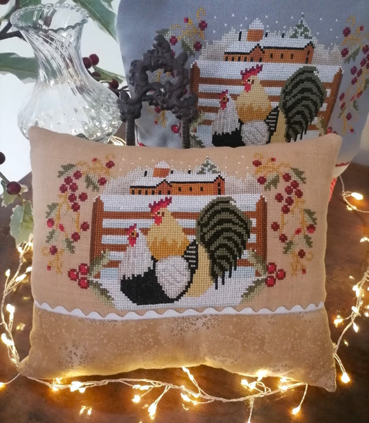 Twin Peaks Primitives Winter Hen Cross Stitch Pattern