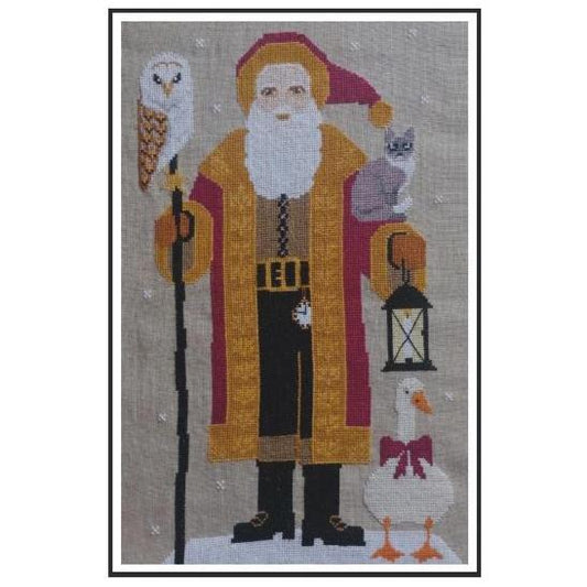 Twin Peaks Primitives Santa 2023 Sampler Cross Stitch Pattern