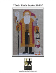 Twin Peaks Primitives Santa 2023 Sampler Cross Stitch Pattern