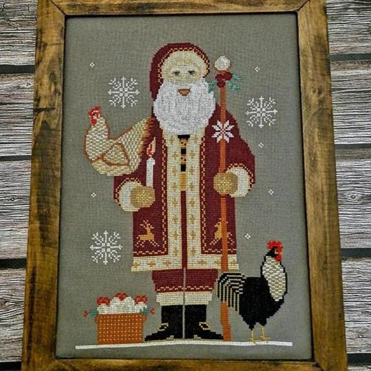 Twin Peaks Primitives Santa 2024 Sampler Cross Stitch Pattern