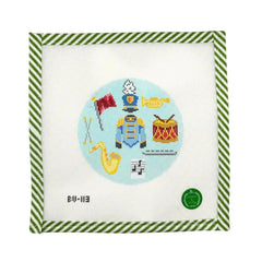 Atlantic Blue Canvas Stitches by Midge Marching Band Needlepoint Canvas