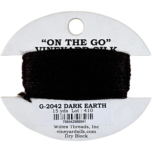 Vineyard Silk Classic On the Go 15 yd Card - 2042 Dark Earth