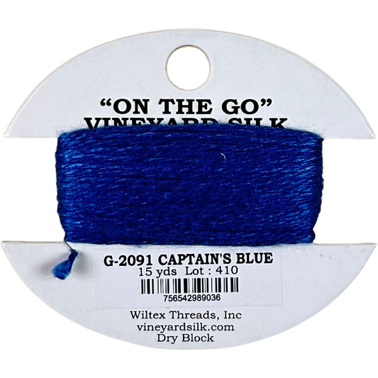 Vineyard Silk Classic On the Go 15 yd Card - 2091 Captain's Blue