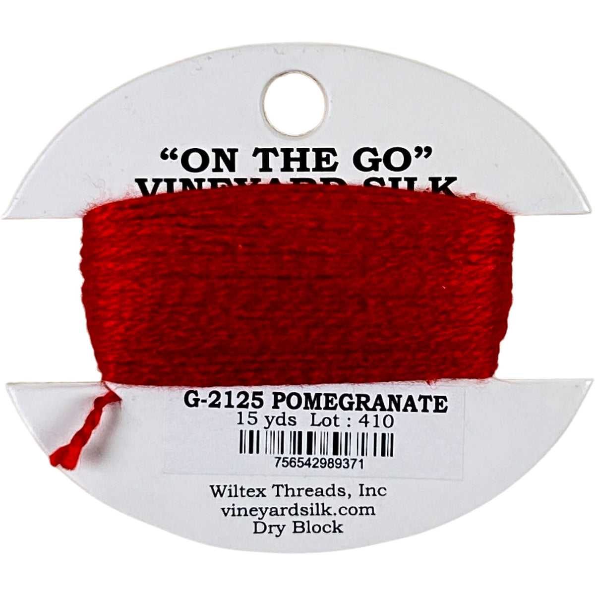 Vineyard Silk Classic On the Go 15 yd Card - 2125 Pomegranate