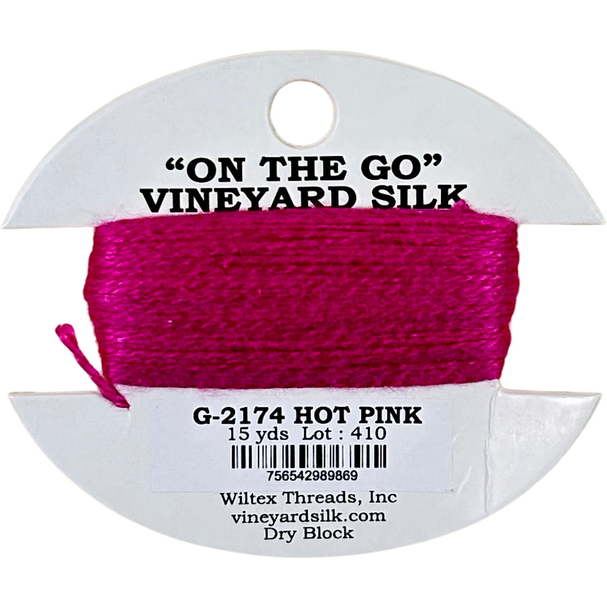 Vineyard Silk Classic On the Go 15 yd Card - 2174 Hot Pink