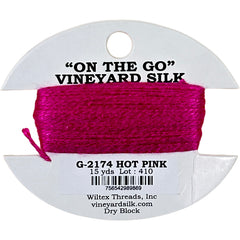 Vineyard Silk Classic On the Go 15 yd Card - 2174 Hot Pink