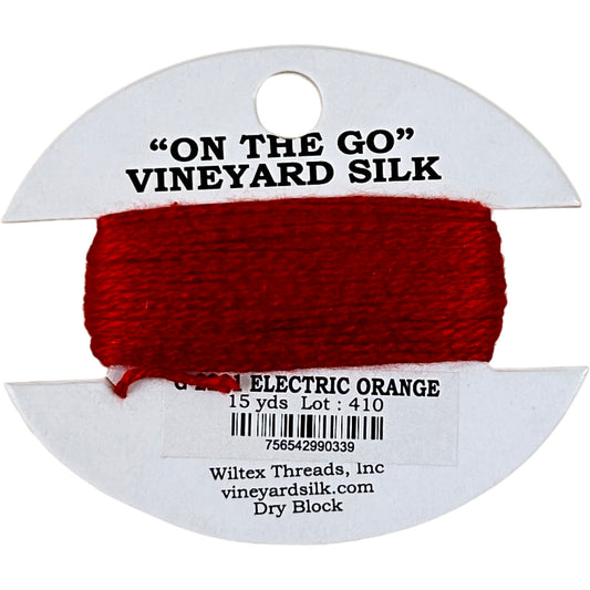 Vineyard Silk Classic On the Go 15 yd Card - 2221 Electric Orange
