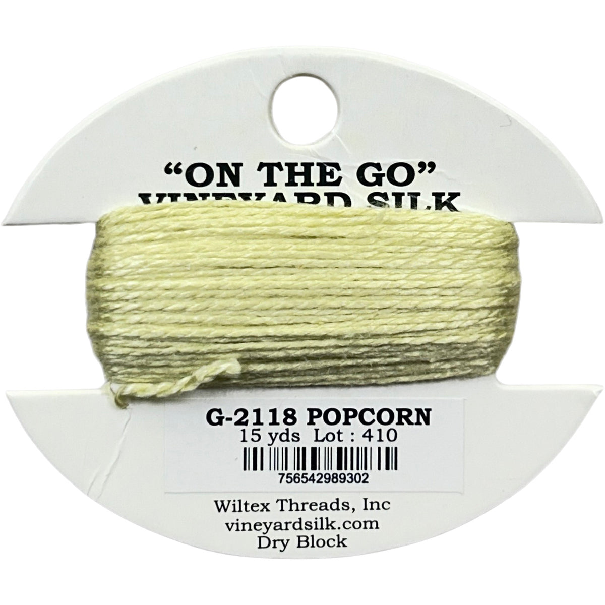 Vineyard Silk Classic On the Go 15 yd Card - 2118 Popcorn