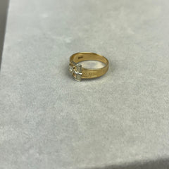 Vintage 14k Gold and Diamond Buckle Ring