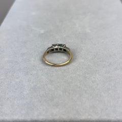 Vintage 14k Gold Diamond Duette Ring