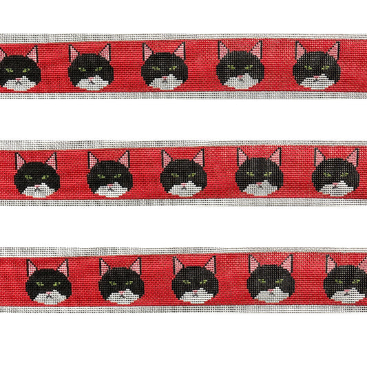 Voila Mabel Cat Belt Canvas Needlepoint Canvas