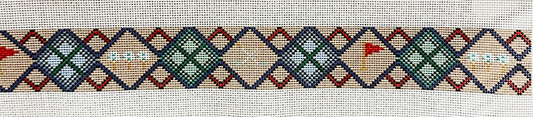 Voila Plaid Golf Belt Needlepoint Canvas
