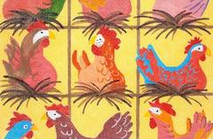 Waterweave Chickens Roosting Needlepoint Canvas
