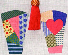 Whimsy and Grace Spring Pastels Scissor Case Needlepoint Canvas