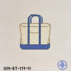 Wheelhaus Needlepoint Blue Boat Tote 18 Mesh Needlepoint Canvas