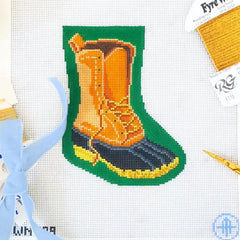 Wheelhaus Needlepoint Duck Boot Mini Stocking Needlepoint Canvas