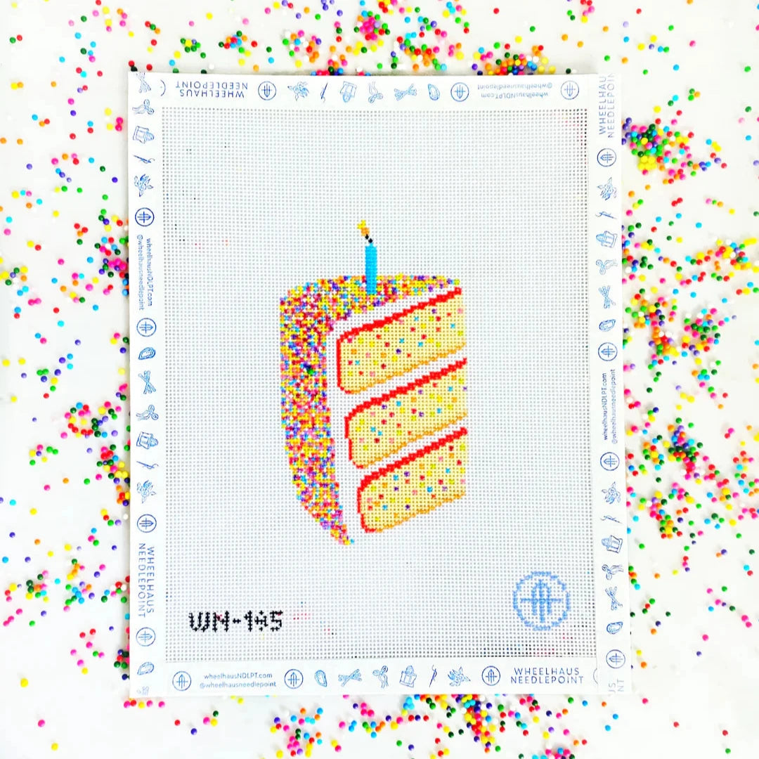 Wheelhaus Needlepoint It's Sprinkles Cake Needlepoint Canvas