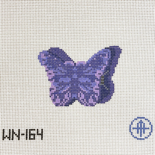 Wheelhaus Needlepoint Lavender Butterfly Clip Needlepoint Canvas