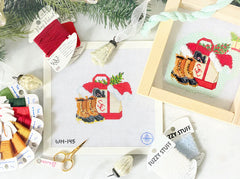 Wheelhaus Needlepoint Santa's Boat Tote Needlepoint Canvas