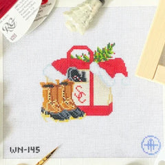 Wheelhaus Needlepoint Santa's Boat Tote Needlepoint Canvas