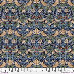 Finishing: The Original Morris & Co Fabric Mini Strawberry Thief - Navy