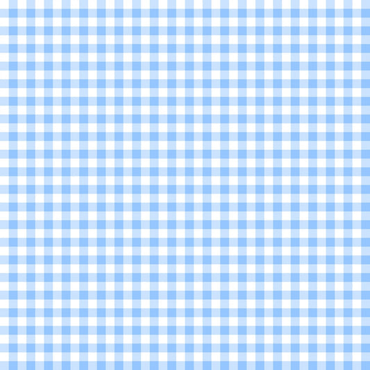 Finishing: Wilmington Prints Essentials Blue and White Gingham Cotton Fabric