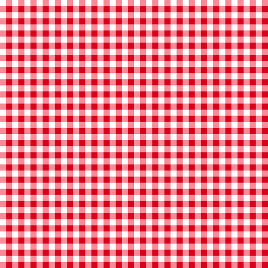 Wilmington Prints Essentials Red and White Gingham Cotton Fabric