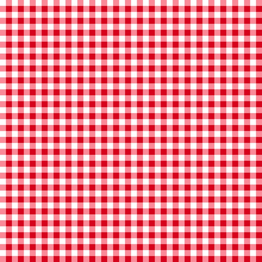 Finishing: Wilmington Prints Essentials Red and White Gingham Cotton Fabric