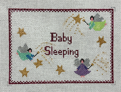 Winnetka Stitchery Fairy Baby Sleeping Sign Needlepoint Canvas