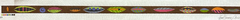 Zecca Brown Horizontal Leaves Belt Needlepoint Canvas