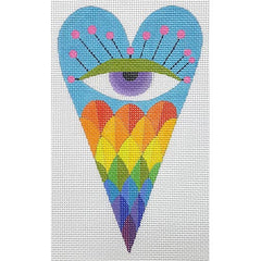 Zecca Eye Heart with Scales Needlepoint Canvas